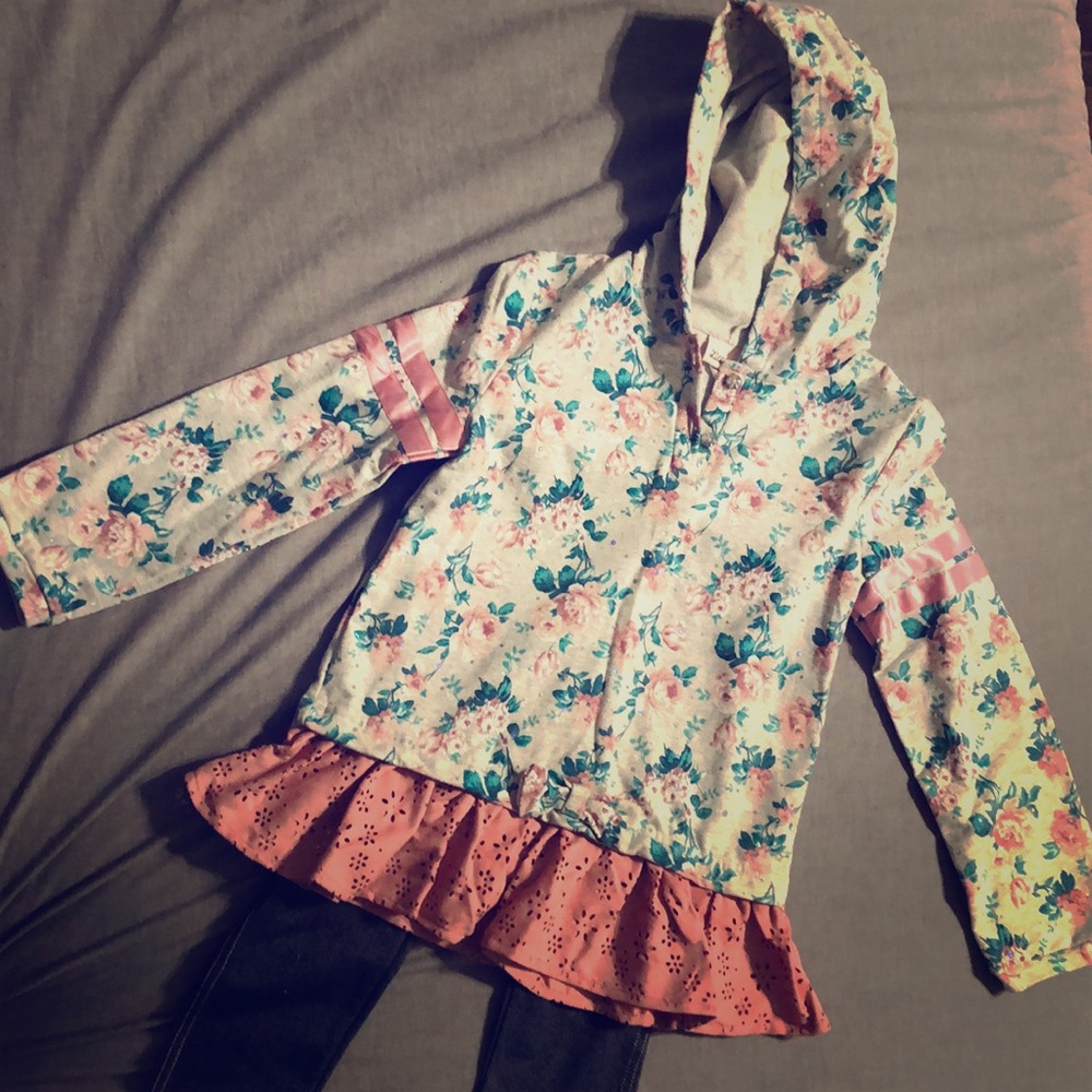 Girls hoodie and jean set